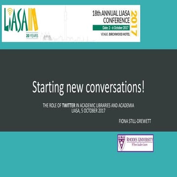 Starting new conversations! twitter