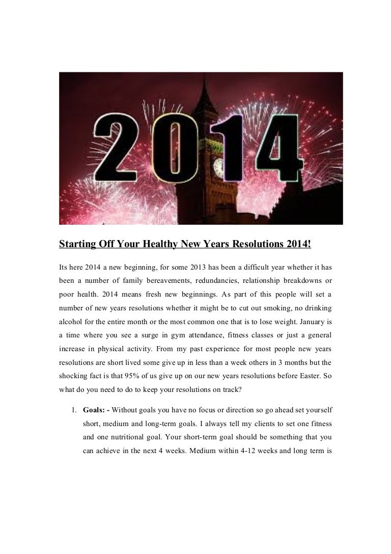 Do New Years resolutions really work?