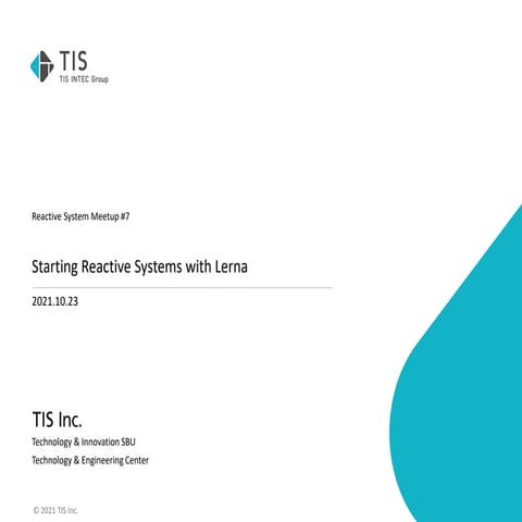 Starting Reactive Systems with Lerna #reactive_shinjuku