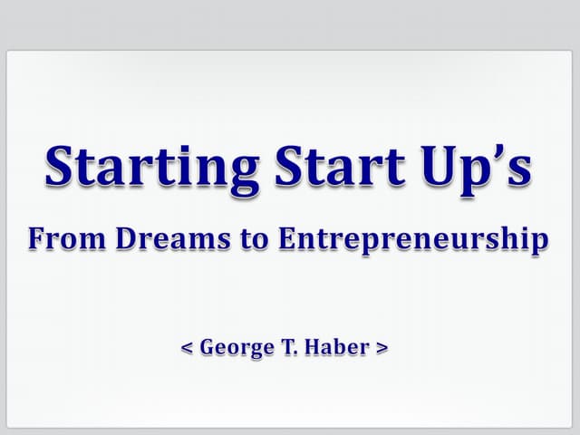 Starting Startups 2010