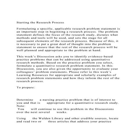 Starting the Research ProcessFormulating a specific, applica.docx