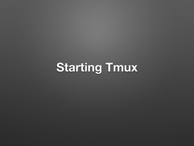 Introduction to Tmux - Codementor Tmux Office Hours Part 1