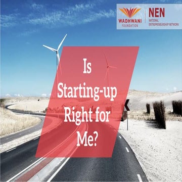 Is Starting-up Right for Me?
