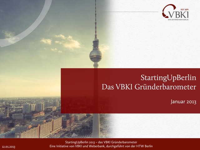 StartingUpBerlin 2013 - das VBKI Gr...