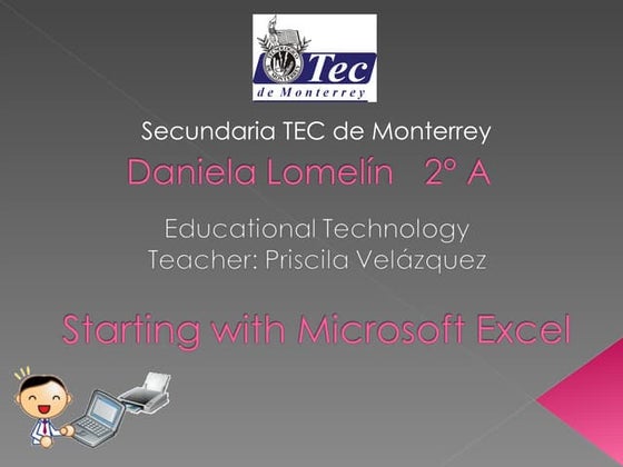 Starting With Microsoft Excel Itzel | PPTX