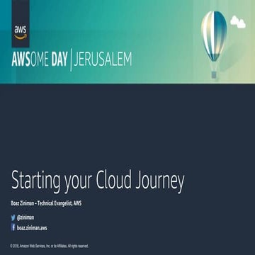 Starting your cloud journey - AWSomeDay Israel