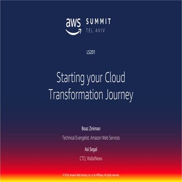 Starting your Cloud Transformation Journey - Tel Aviv Summit 2018