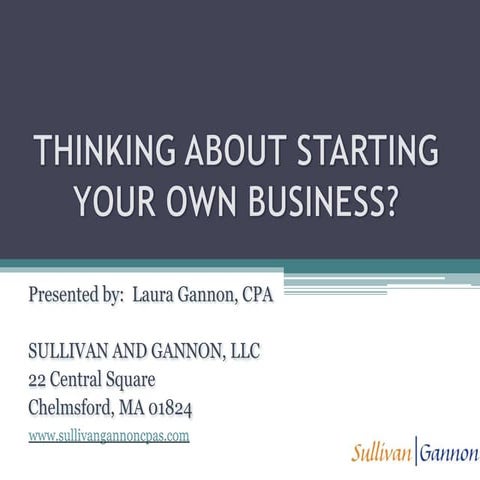 Seven steps to starting your own business | PPT