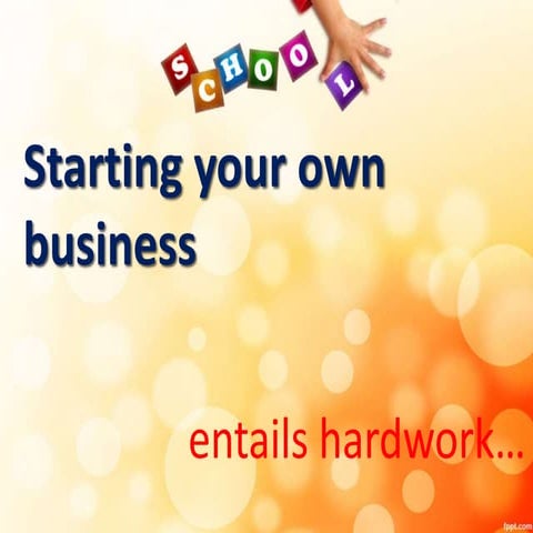 Starting your own business