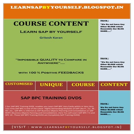 Start learning sap bpc by yourself