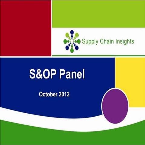 IBF Panel on Future of S&OP