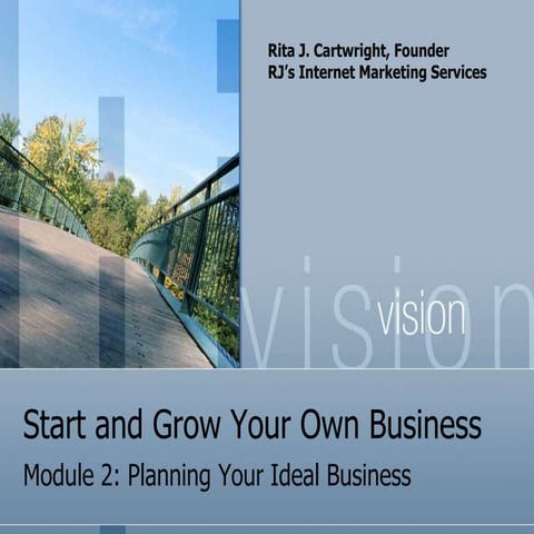 Module 2 - Start and Grow Your Own Business Webinar