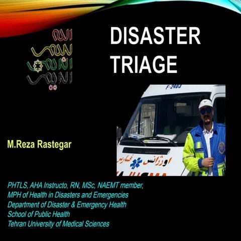 Disaster Triage/Start triage rastegar 2020