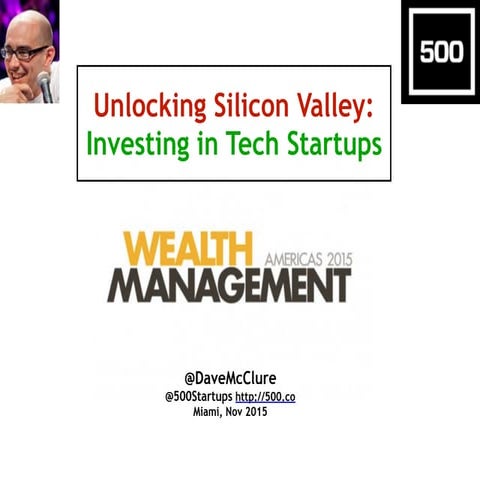 Investing in Tech Startups (Miami, Nov 2015)