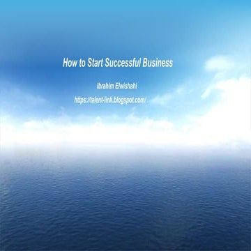 HOW TO BUILD SUCCESSFUL BUSINESS