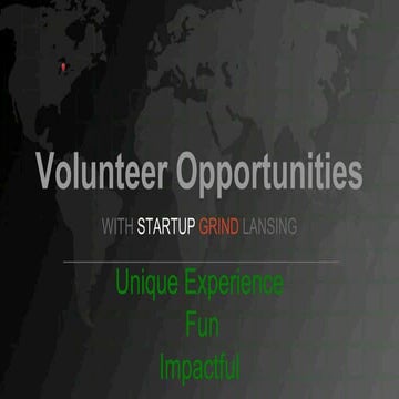 Startup Grind Volunteer Opportunities