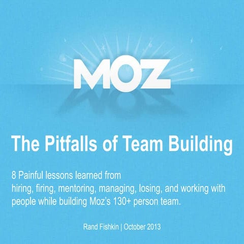 Pitfalls of Startup Team Building
