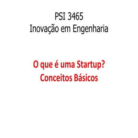 Aula Empreendedorismo e start-ups: conceitos fundamentais para inovação ...