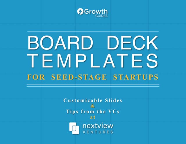 Board Deck Templates for Startups