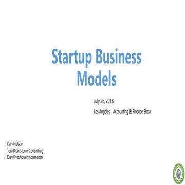 Startup Business Models 
