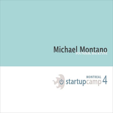 Startup Camp Montreal - Keynote