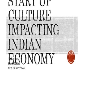 Start up culture impacting Indian economy.pptx