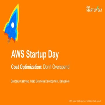 Cost optimization - Don't overspend on AWS