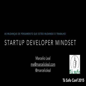 Startup Developer Mindset