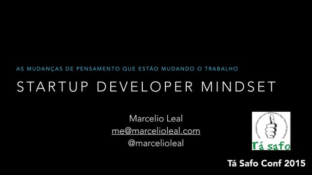 Startup Developer Mindset