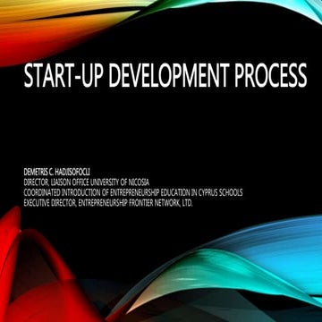 Startup Development Process; Issues to consider when building your startup