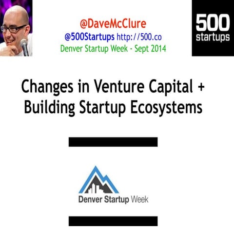 Building Startup Ecosystems (Denver, Sept 2014)