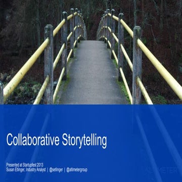 Collaborative Storytelling: Presentation at Startupfest 2013