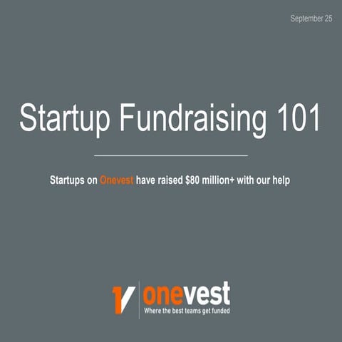 Startup Fundraising 101