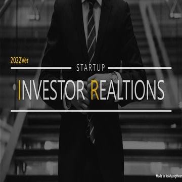 [창업자&예비창업자] 2022 스타트업 투자 유치