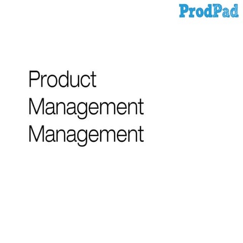 Product management for Startup leadership program oct 2013