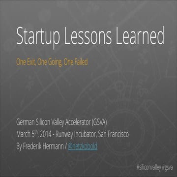 Startup Lessons Learned