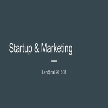 Startup & marketing