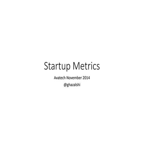 Startup Metrics