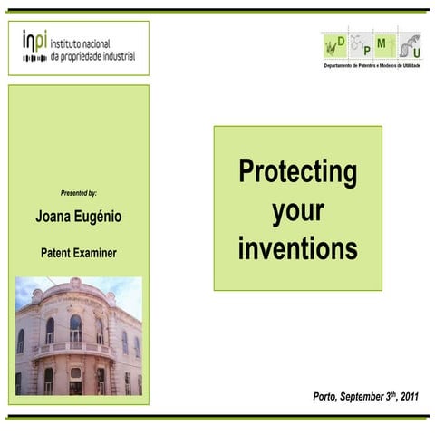 Protecting your inventions > Joana Eugénio - INPI