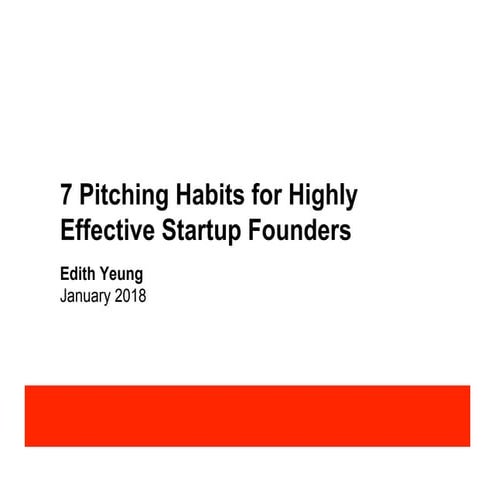 Startup Pitching 101 @ Asian Financial Forum 2018