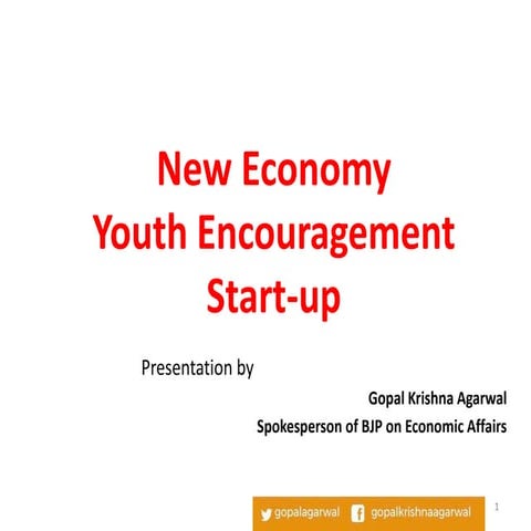 New Economy  Youth Encouragement Start-up
