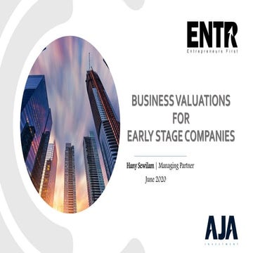 Startups Business Valuations | Hany Sewilam
