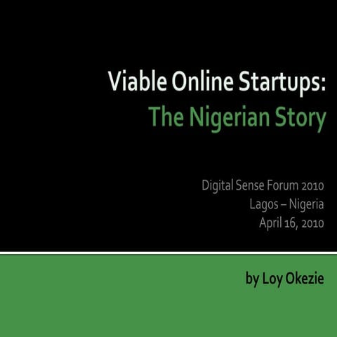 Startups 2.0: The Nigerian Story