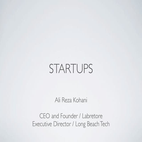 Startups - Impact to Economy