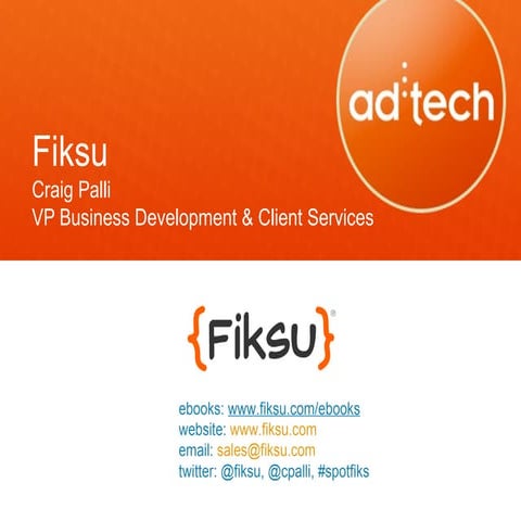 adtech SF 2012 Startup spotlight mobile fiksu