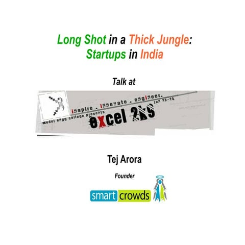 Long Shot in a Thick Jungle: Startups in India