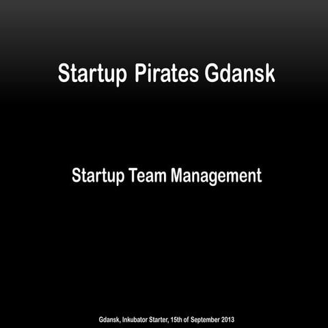 Startup Team Management