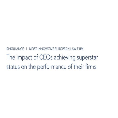 Startup | the impact of CEOs achieving superstar status on the performance of...