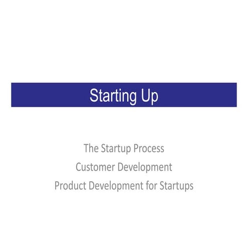 Startup University - 3. Starting Up