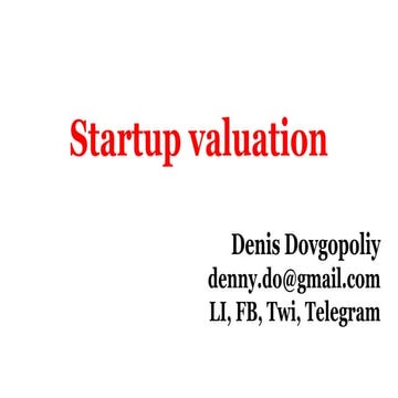 Startup valuation 
